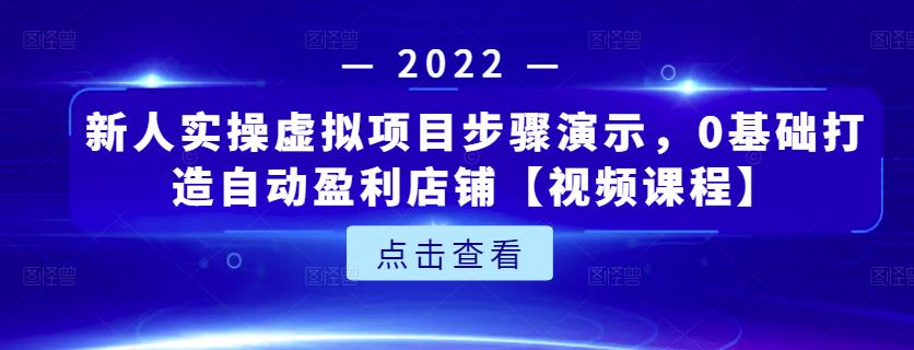 新人实操虚拟项目步骤演示,0基础打造自动盈利店铺【视频课程】-恒创联盟资源网