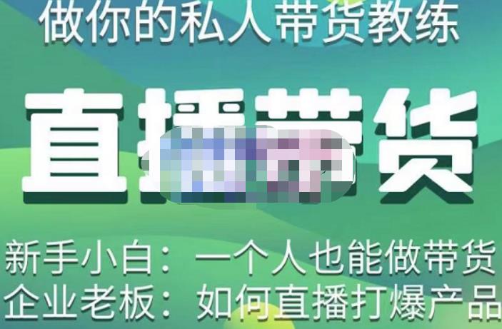 硬核传媒·直播带货（私人教练），实操实战教学，通俗易懂，学完后新手小白一个人也能做带货-恒创联盟资源网