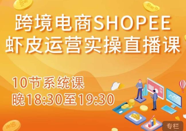 跨境电商Shopee虾皮运营实操直播课，从零开始学，入门到精通（10节系统课）-恒创联盟资源网