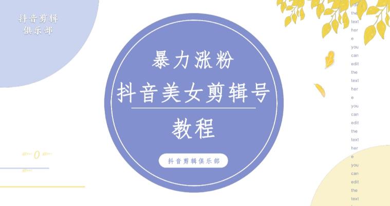 抖音快手暴力涨粉美女混剪视频教程，百分百过原创图片教程！附带违规申诉方法-恒创联盟资源网