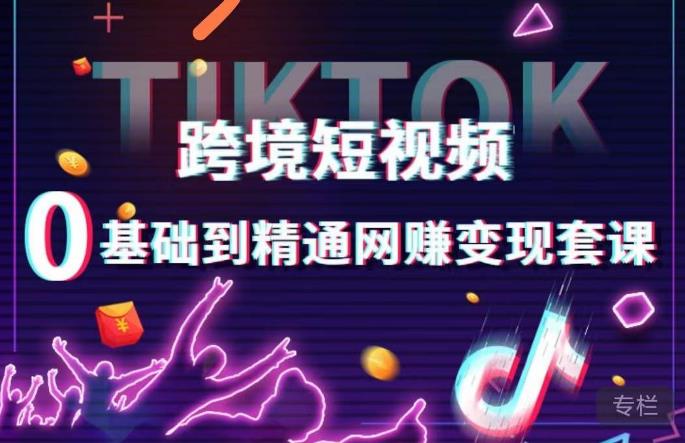 跨境短视频TIKTOK 0基础到精通网赚变现套课，跨境短视频独立站带货变现技巧-恒创联盟资源网