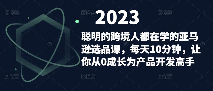 聪明的跨境人都在学的亚马逊选品课，每天10分钟，让你从0成长为产品开发高手-恒创联盟资源网
