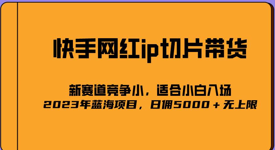 2023爆火的快手网红IP切片，号称日佣5000＋的蓝海项目，二驴的独家授权-恒创联盟资源网
