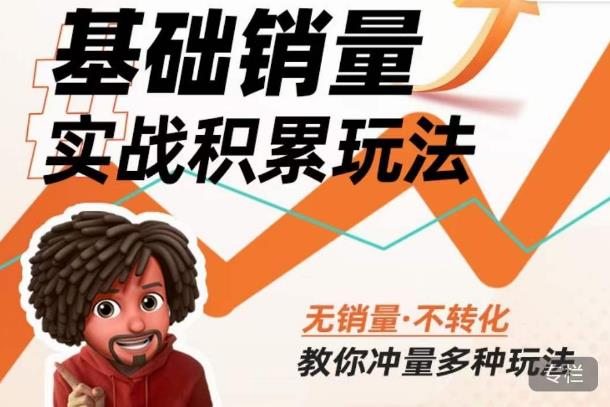 内功丨淘系基础销量实战积累玩法,无销量·不转化,教你冲量多种玩法-恒创联盟资源网