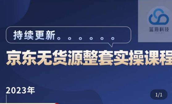 蓝七·2023京东店群整套实操视频教程，京东无货源整套操作流程大总结，减少信息差，有效做店发展-恒创联盟资源网