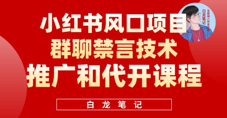 小红书风口项目日入300+，小红书群聊禁言技术代开项目，适合新手操作-恒创联盟资源网