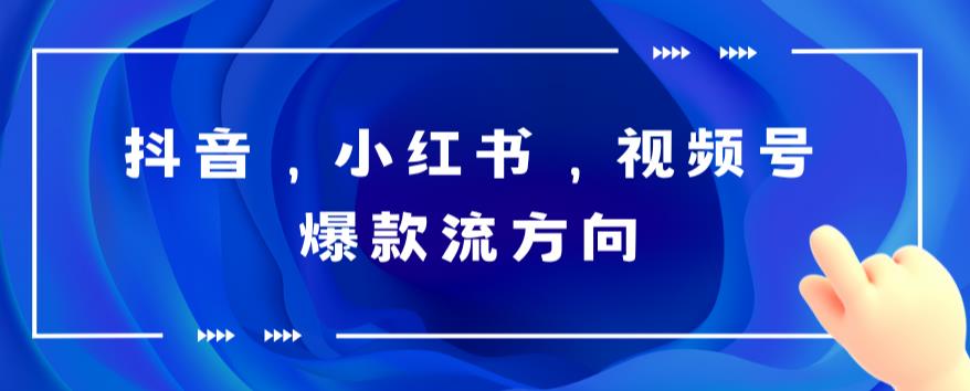 抖音，小红书，视频号爆款流视频制作，简单制作掌握流量密码-恒创联盟资源网