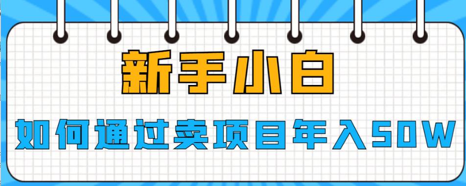 新手小白如何通过卖项目年入50W【揭秘】-恒创联盟资源网