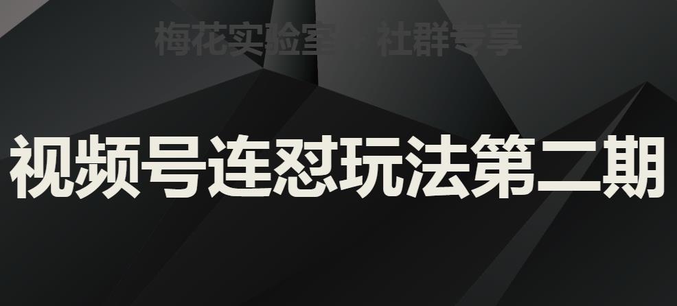 梅花实验室社群视频号连怼玩法第二期，实操讲解全部过程-恒创联盟资源网