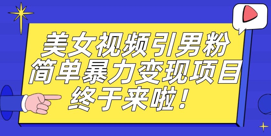 价值3980的男粉暴力引流变现项目，一部手机简单操作，新手小白轻松上手，每日收益500+【揭秘】-恒创联盟资源网