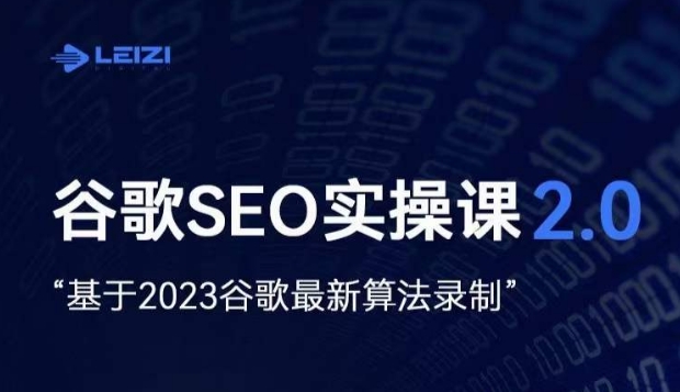 雷子·谷歌SEO 2.0实战课，独立站询盘自由必备，基于2023谷歌最新算法录制-恒创联盟资源网