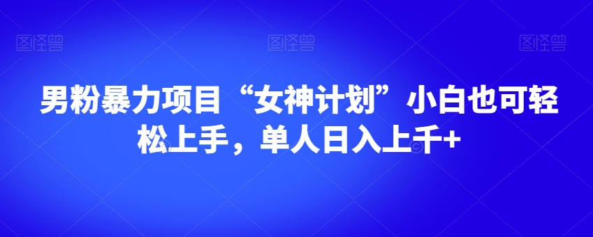 男粉暴力项目“女神计划”小白也可轻松上手，单人日入上千+【揭秘】-恒创联盟资源网