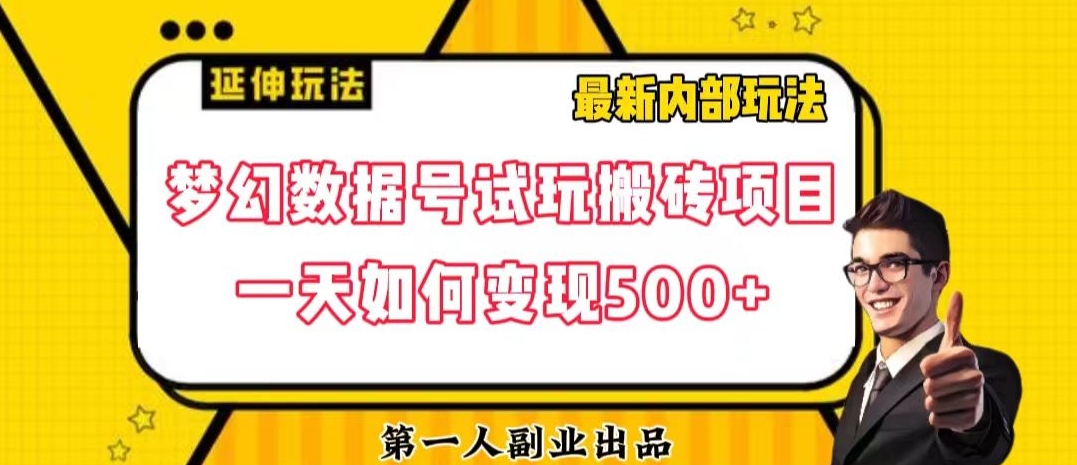 数据号回归玩法游戏试玩搬砖项目再创日入500+【揭秘】-恒创联盟资源网