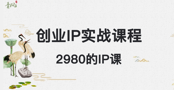 外边卖2980的创业IP课程，做私域月入5w+-恒创联盟资源网