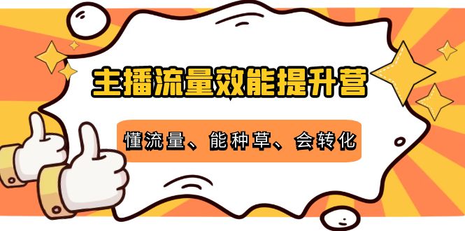 （4063期）主播流量效能提升营：懂流量、能种草、会转化，清晰明确方法规则-恒创联盟资源网