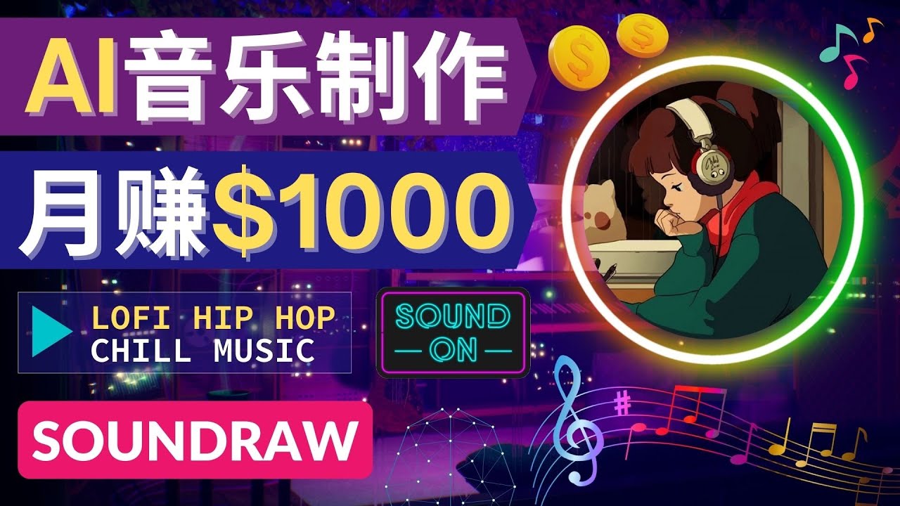 (4251期)无需任何音乐基础: 使用AI软件制作Lofi Hip Hop Chill Music 月赚1000美元-恒创联盟资源网