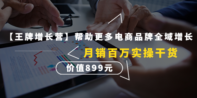 （4264期）【王牌增长营】帮助更多电商品牌全域增长，月销百万实操干货，价值899元-恒创联盟资源网