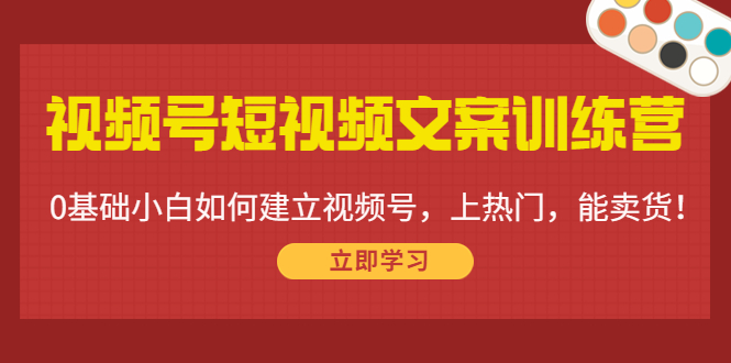 （4266期）视频号短视频文案训练营：0基础小白如何建立视频号，上热门，能卖货！-恒创联盟资源网