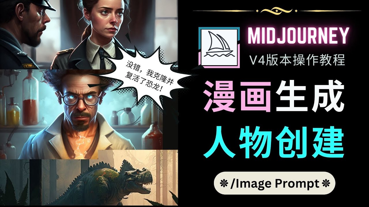 （4899期）Midjourney V4版本操作教程：2个简单参数，完成漫画生成，人物创建-恒创联盟资源网