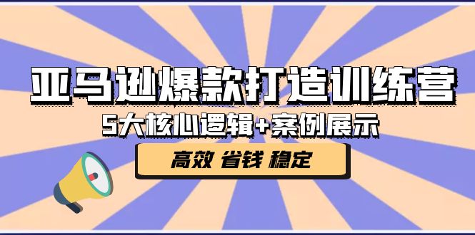 （5107期）亚马逊爆款打造训练营：5大核心逻辑+案例展示 打造爆款链接 高效 省钱 稳定-恒创联盟资源网