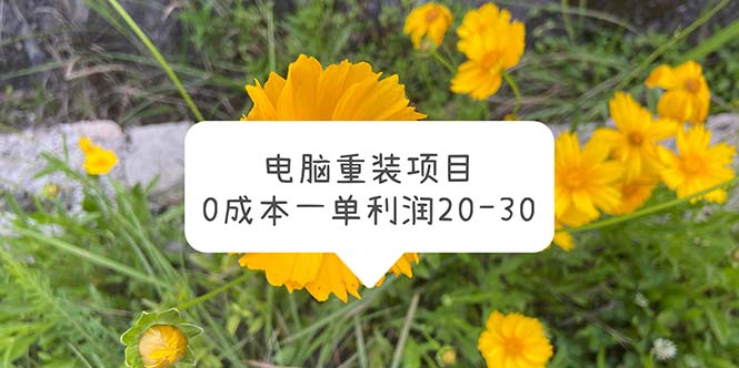 (5882期)电脑系统重装项目,0成本一单利润20-30-恒创联盟资源网