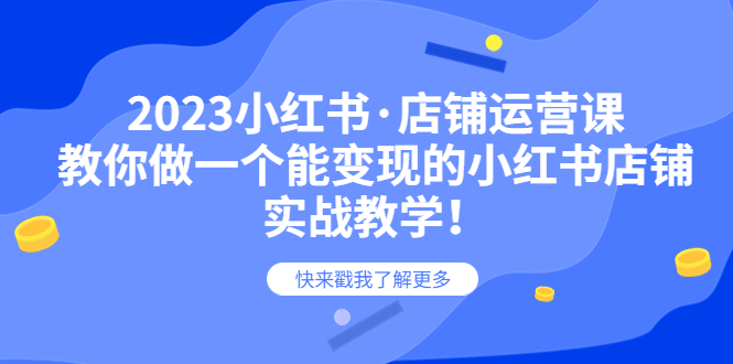 （6127期）2023小红书·店铺运营课，教你做一个能变现的小红书店铺，20节-实战教学-恒创联盟资源网