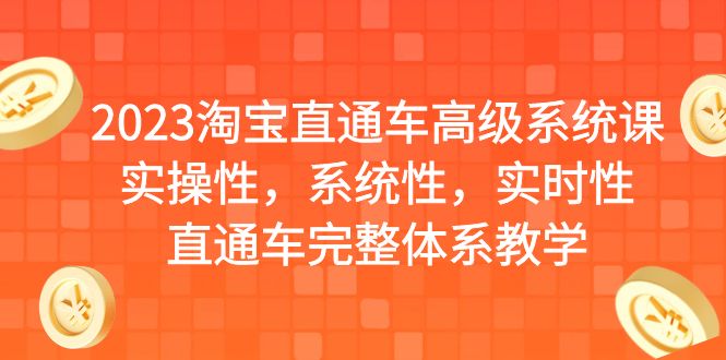 (6535期)2023淘宝直通车高级系统课,实操性,系统性,实时性,直通车完整体系教学-恒创联盟资源网