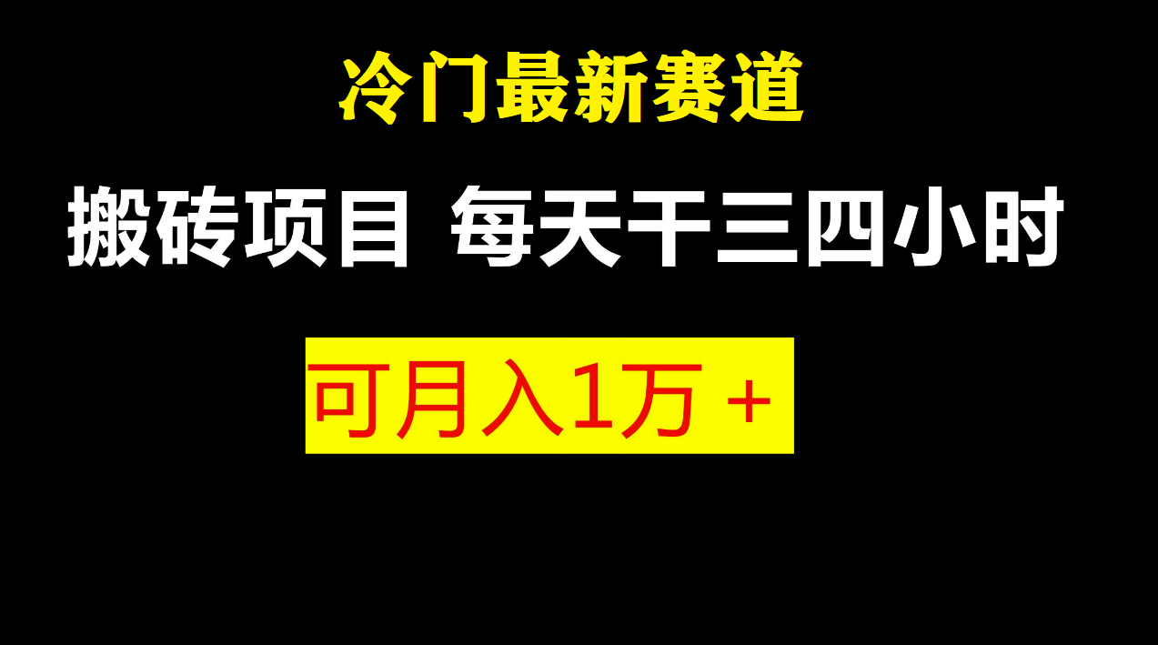 （6647期）最新冷门游戏搬砖项目，小白零基础也可以月入过万（附教程+软件）-恒创联盟资源网