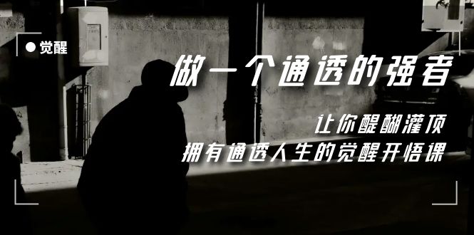 (7696期)觉醒-做一个通透强者,让你醍醐灌顶,拥有通透人生,掌握强大的秘密-恒创联盟资源网