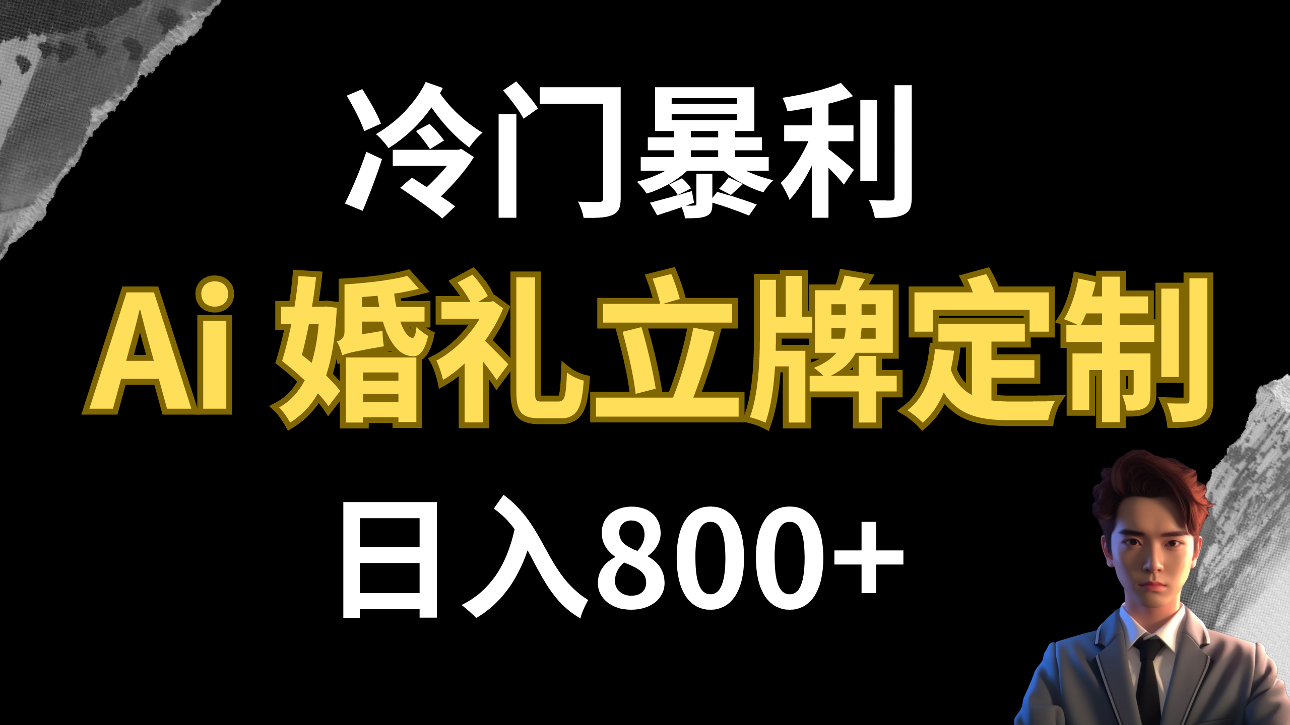 (7770期)冷门暴利项目 AI婚礼立牌定制 日入800+-恒创联盟资源网