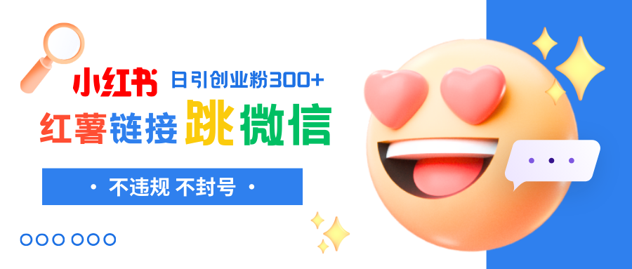 （8010期）小红薯跳转微信链接制作和引流思路，不违规不封号！-恒创联盟资源网