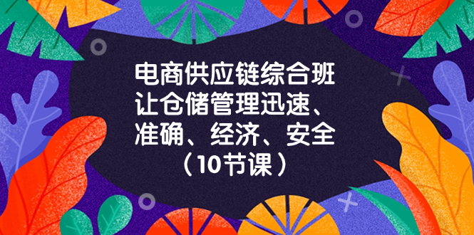 （8246期）电商-供应链综合班，让仓储管理迅速、准确、经济、安全！（10节课）-恒创联盟资源网
