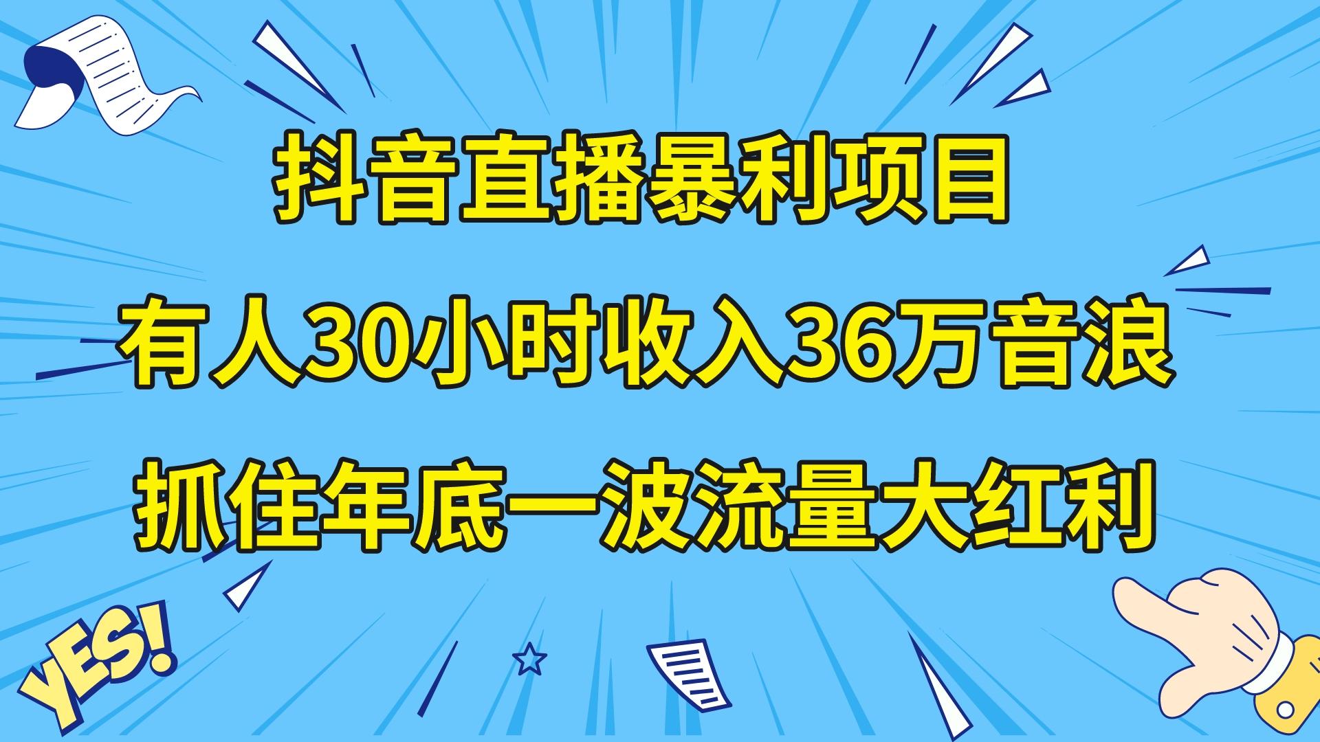 （8388期）抖音直播暴利项目，有人30小时收入36万音浪，公司宣传片年会视频制作，…-恒创联盟资源网