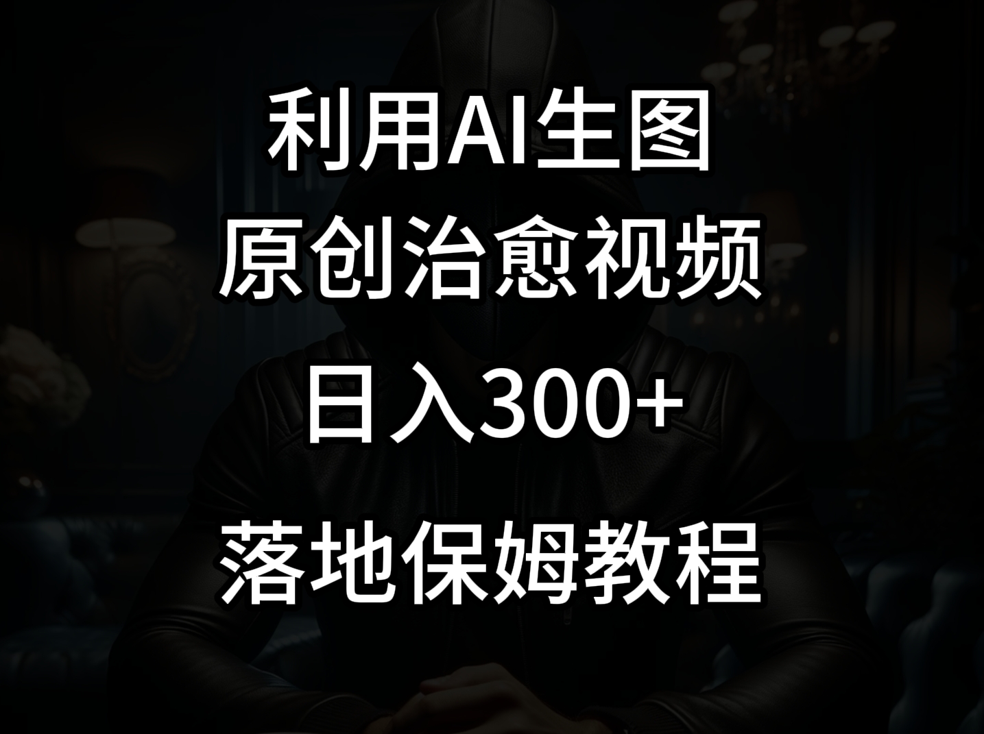 抖音最新爆款项目,治愈视频,仅靠一张图日入300+-恒创联盟资源网