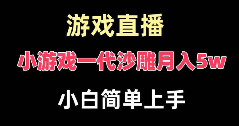 玩小游戏一代沙雕月入5w,爆裂变现,快速拿结果,高级保姆式教学-恒创联盟资源网