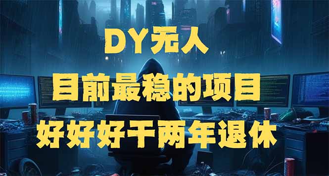 DY无人，目前最稳的项目，矩阵放大边旅游边赚钱，好好好干两年退休-恒创联盟资源网