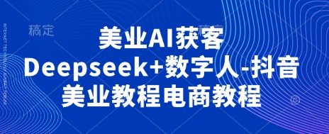 美业AI获客Deepseek+数字人-抖音美业教程电商教程-恒创联盟资源网