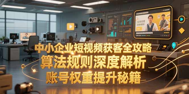 中小企业短视频获客全攻略，算法规则深度解析，账号权重提升秘籍-恒创联盟资源网