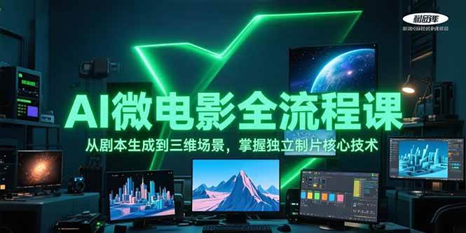 AI微电影全流程课，从剧本生成到三维场景，掌握独立制片核心技术-恒创联盟资源网
