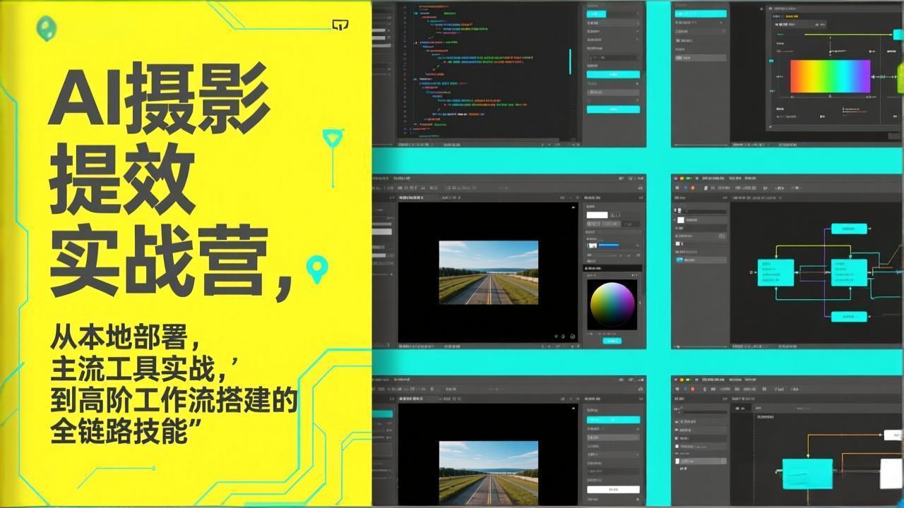 AI+摄影提效实战营,从本地部署,主流工具实战,到高阶工作流搭建的全链路技能-恒创联盟资源网