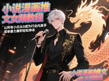 小说漫画推文女频教程，让所有小白从0成为行业内高手，简单暴力兼职轻松挣米-恒创联盟资源网