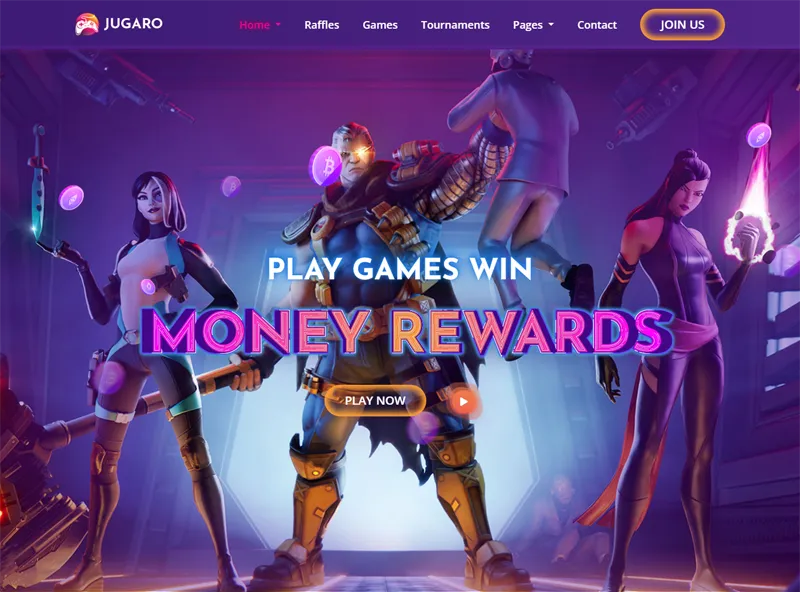 HTML5大气自适应紫色卡牌游戏官网源码-恒创联盟资源网