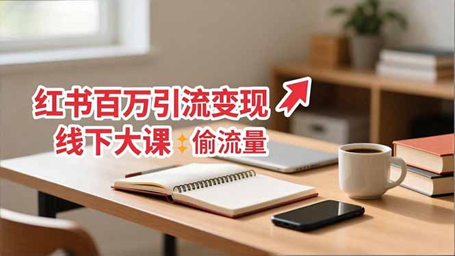 小红书百万引流变现-11月线下大课:分享从0到百万引流路径,手把手教偷流量、拿结果-恒创联盟资源网