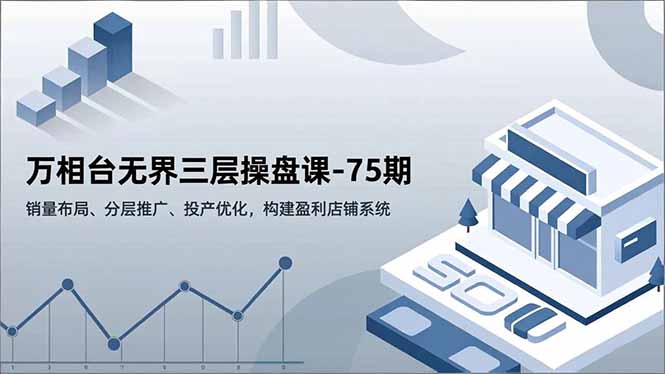 万相台无界三层操盘课-75期，销量布局、分层推广、投产优化，构建盈利店铺系统-恒创联盟资源网