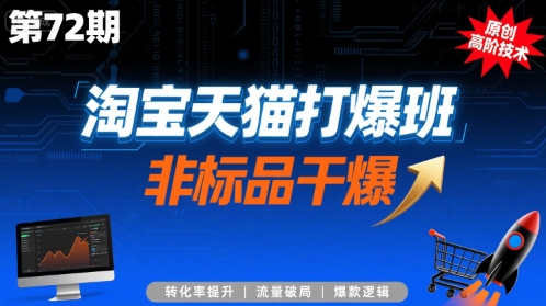 淘宝天猫打爆班原创高阶技术第72期，非标品干爆-恒创联盟资源网