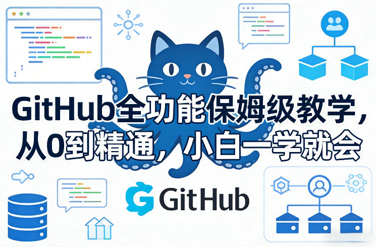 GitHub全功能保姆级教学，从0到精通，小白一学就会-恒创联盟资源网