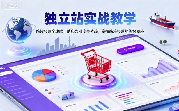 独立站实战教学，跨境经营全攻略，助您告别流量依赖，掌握跨境经营的终极奥-恒创联盟资源网