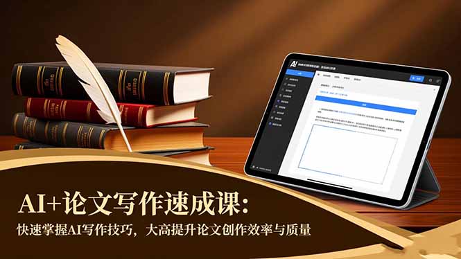 AI+论文写作速成课:快速掌握AI写作技巧,大幅提升论文创作效率与质量-恒创联盟资源网