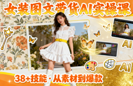 女装图文带货的AI实操课-恒创联盟资源网