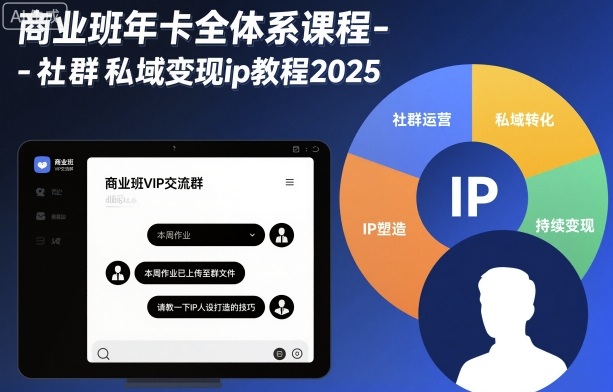 商业班年卡全体系课程-社群私域变现ip教程2025-恒创联盟资源网